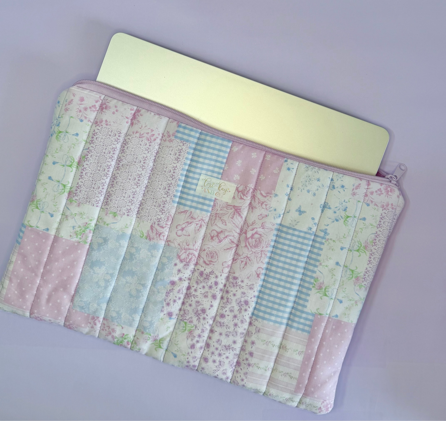 Lavender Patchwork Laptop Case 13"