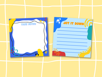Jot It Down 3x3" Notepad Set - Blue