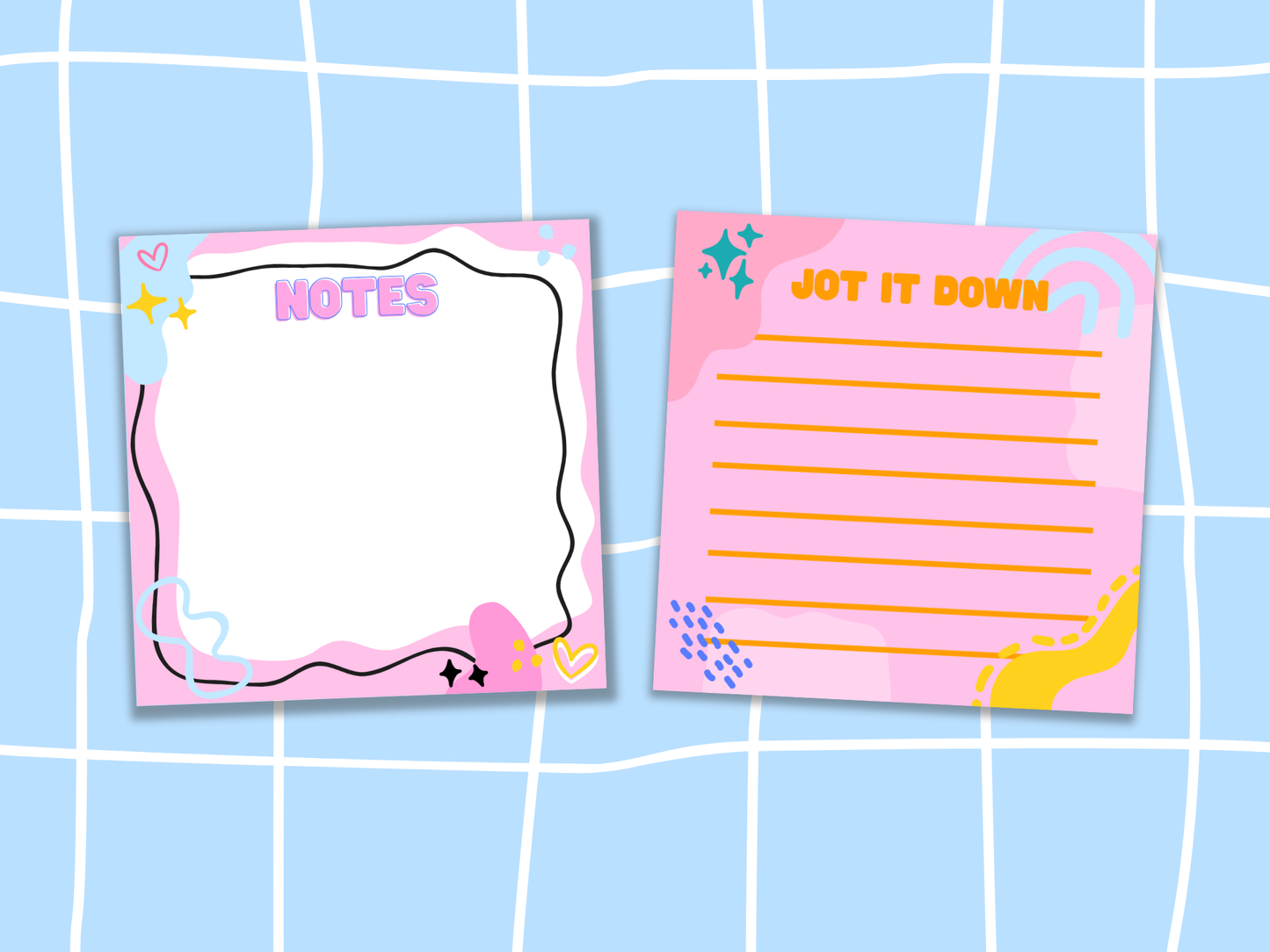 Jot It Down 3x3" Notepad Set - Pink
