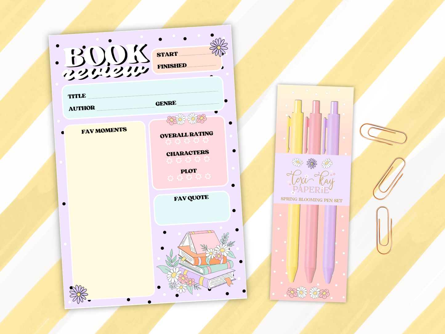 Bookish Spring Pen Set