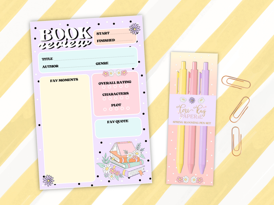 Bookish Spring - Book Review Notepad