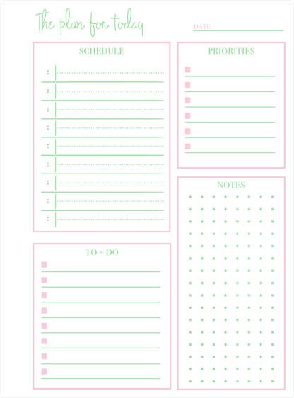 Ditsy Floral Hardcover Spiral Notebook – Pastel Daily Planner Journal