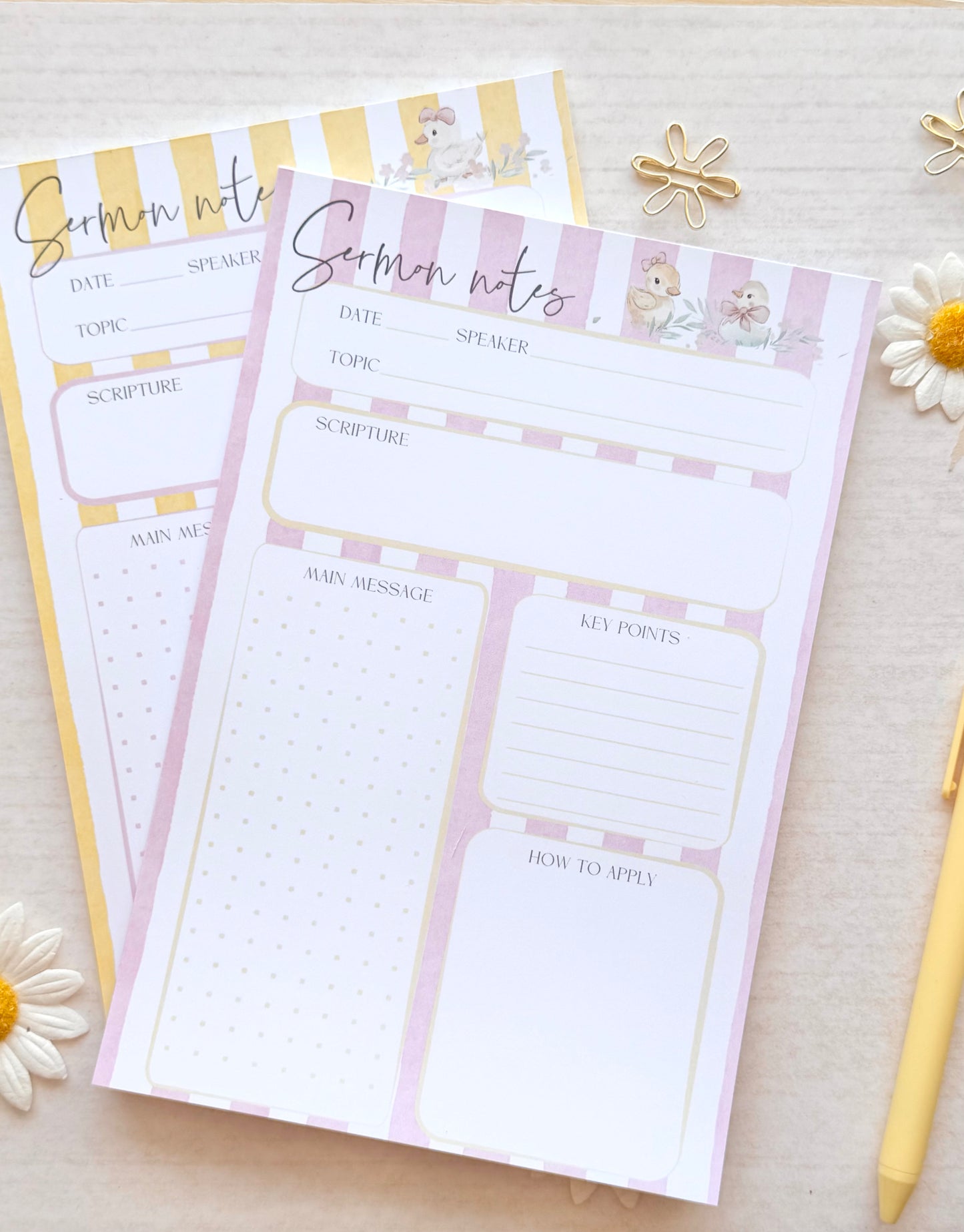 Quiet Grace Sermon Notes Notepad