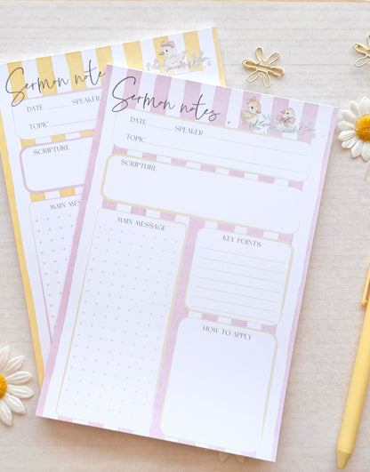 Quiet Grace Sermon Notes Notepad