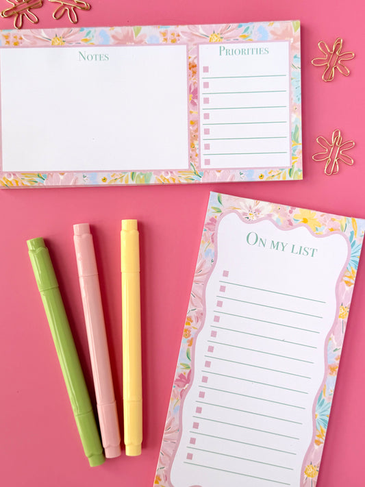 Ditsy Floral To Do List & Notes Pad Set
