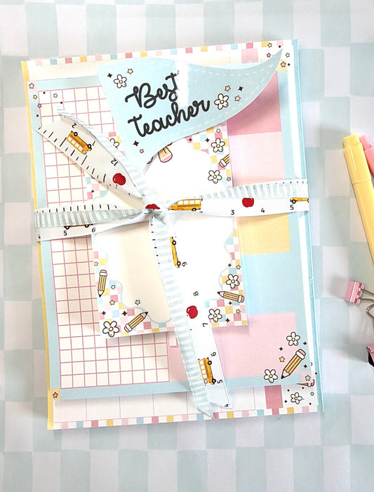 Teacher Desk Bundle | Weekly Planner Notepad Set | Teacher Appreciation Gift