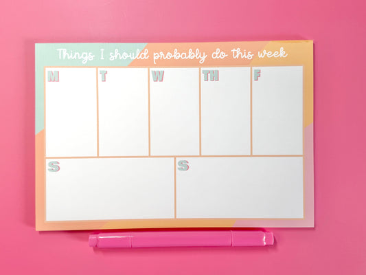 Things I Should Probably Do Notepad | 6x9” | 30 Pages