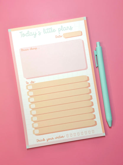 Today’s Little Plans Notepad | 6x9” | 30 Pages