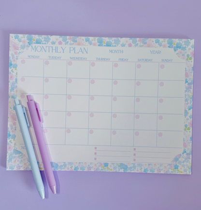 Lavender Floral Monthly Planner