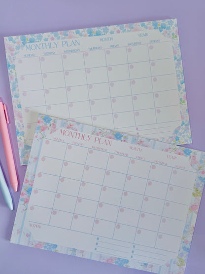 Lavender Floral Monthly Planner