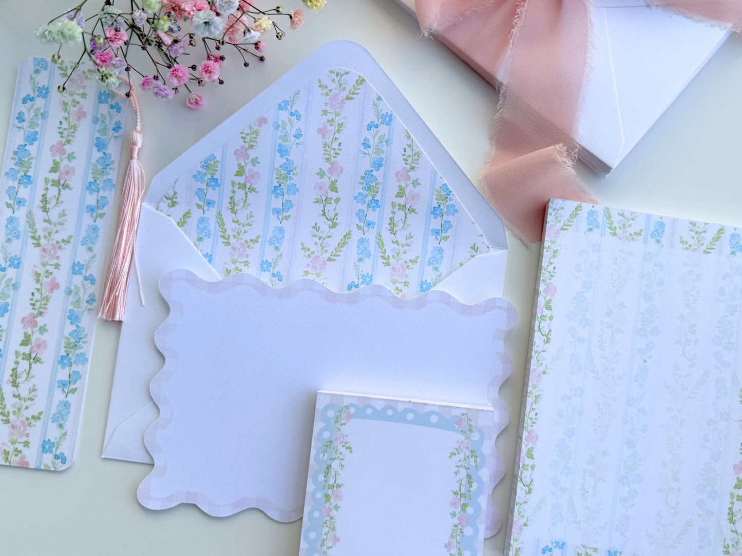 Rosewater Bloom Notecard Set